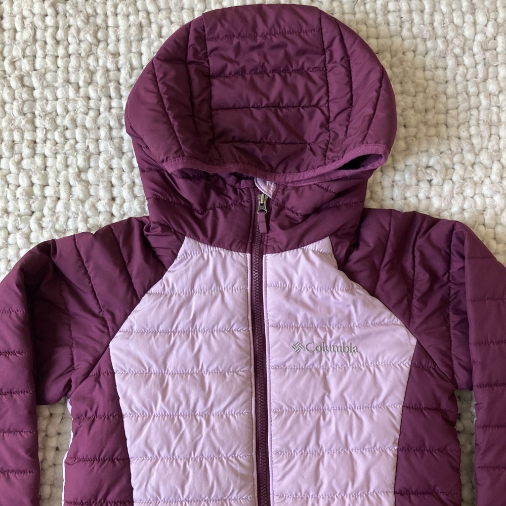 Columbia Jacket Youth Girls XS 6/6X Pink‎ Hooded Puffer Outdoor - Picture 3 of 12